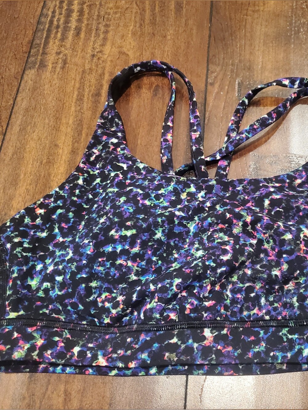 Lululemon Seawheeze Energy Sports Bra Summer Mirage Multi Print  Size 10 - Picture 2 of 10